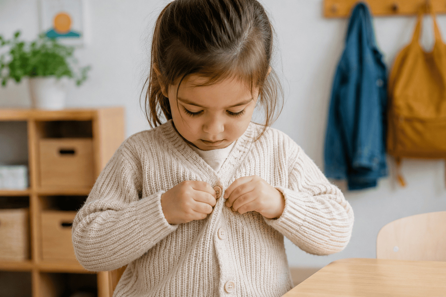 Ergothérapie enfant habillage motricité fine boutons